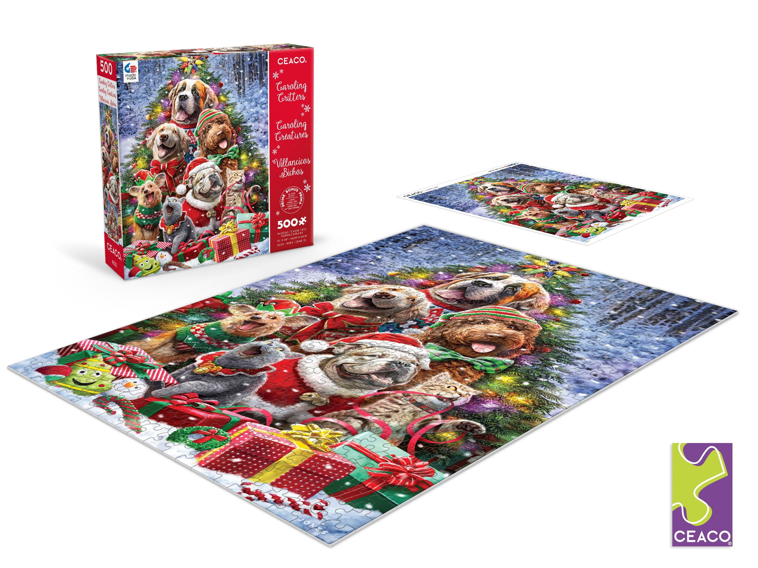 Ceaco Caroling Critters (Larry Jones) 500 Piece Interlocking Jigsaw Puzzle