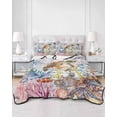 thumbnail image 2 of Twin XL Quilt Bedding Set, Brown Turtle Coastal Reversible Summer Quilt 3 Pieces, Summer Beach Coral Seahorse Ocean Octopus Lightweight Bedspreads Coverlets with 2 Pillow Shams for All Seasons, 2 of 5