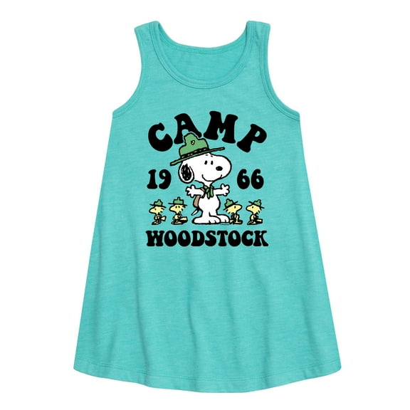 Peanuts - Camp Woodstock - Toddler and Youth Girls A-line Dress