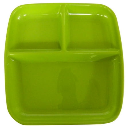 Divided Plate, 7.9", Green, 2ct