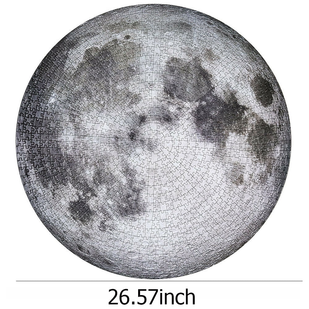 LNKOO 1000 Pieces Jigsaw Puzzles for Adults, 3D Visual Full Moon Gradient Puzzle, Difficult Puzzles - Educational Fun Game Puzzles As a Gift or Decor for Adults Teens Stress Relief （Moon）