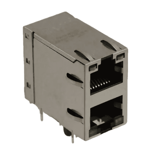 0845-2R1T-E4  Connector Jack 2 Port 1000 Base-T PCB :RoHS