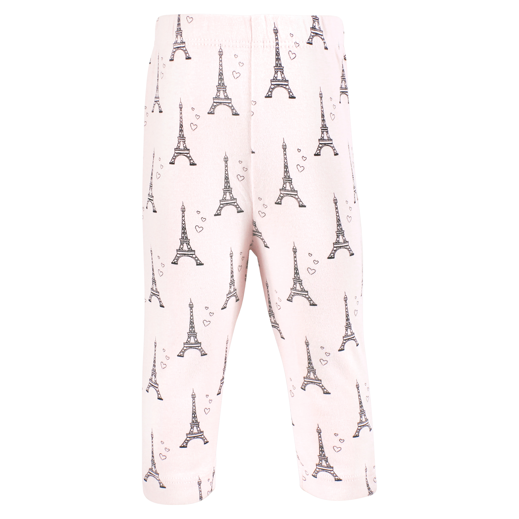 Hudson Baby Girls Cotton Pants and Leggings, Bonjour Paris, 6-9 Months