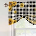 thumbnail image 4 of Tie Up Valance for Windows Bee Sunflowers Curtains Valances Rod Pocket Valance Window Treatments Black Buffalo Plaid You Are My Sunshine Balloon Curtains for Kitchen Living Room Bedroom 54x18 Inch, 4 of 9