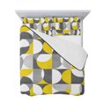 thumbnail image 7 of Grey Yellow, Twin Size Down Alternative Comforter, Lightweight Comforter Quilt Bedding Set with Pillow Shams Middle Century Abstract Geomrtry All Seasons Bed Comforter Duvet Insert 68"x86", 7 of 7
