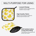 thumbnail image 3 of Yayeee Oven Mitts and Pot Holder Set of 4 Heat Resistant Kitchen Gloves Baking Hot Pad, Yellow Rubber Ducks, 3 of 5