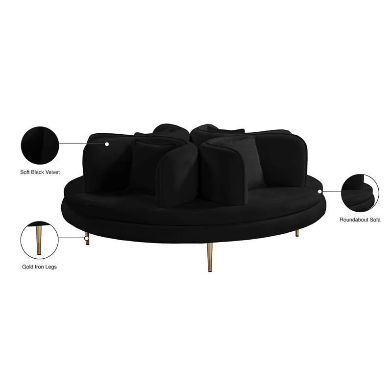 Black round sofa outlet