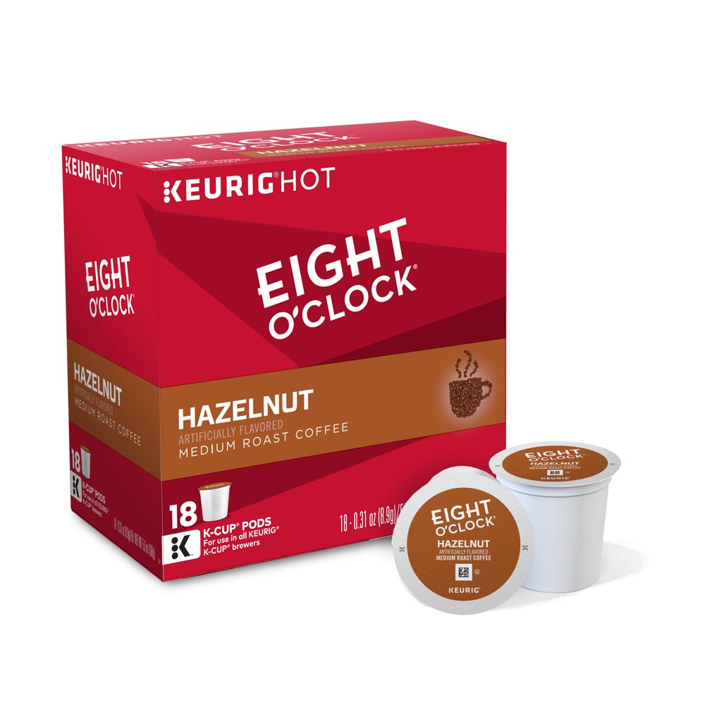 Eight O'Clock Coffee Hazelnut Keurig SingleServe KCup Pods, Medium