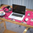 thumbnail image 3 of Long Mouse Pads for Desk,Boston Terrier on Red Background Desk Mats on Top Of Desks, Desk Mouse Pad Extra Large with 3mm Non-Slip Base and Stitched Edge for Gaming,Office,Work,Home 35.4"x15.7", 3 of 6