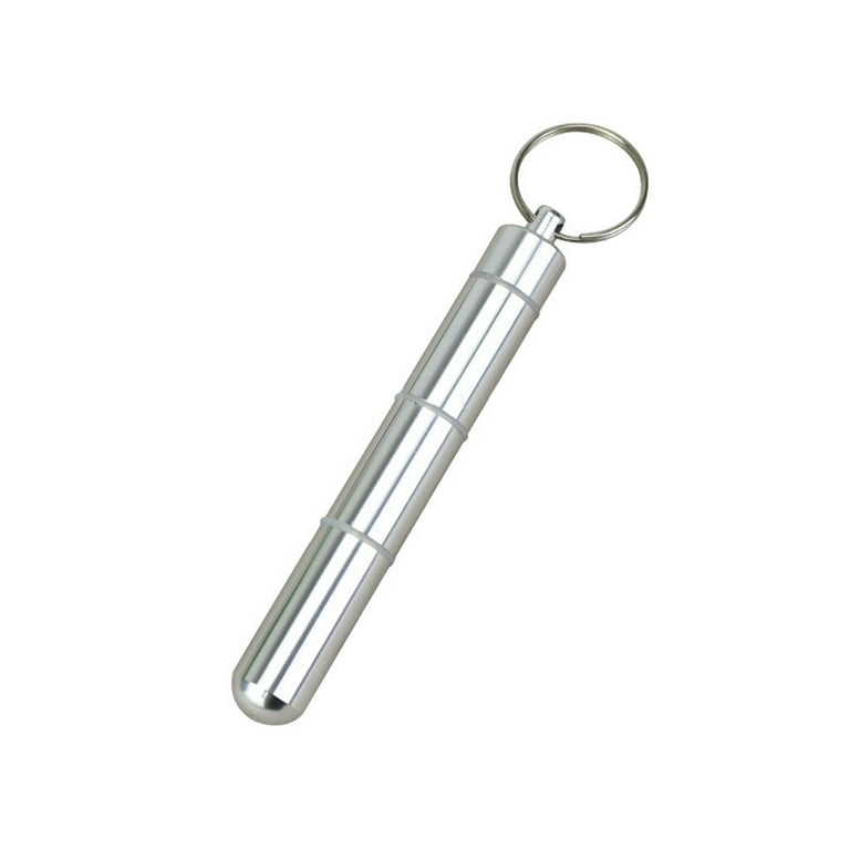 Plertrvy Box, Aluminum Alloy Convenient Cigarette Case Cigarette Cartridge  Waterproof Cartridge Four Sections, Aluminum Bottle Case Alloy Cartridge  Keychain Housekeeping & Organizers