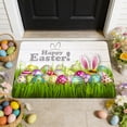 thumbnail image 2 of SLYNSHome Happy Easter Door Mat Decorative Bunny Welcome Doormat for Indoor Outdoor,Spring Floor Mat Non-Slip for Porch Entrance, 2 of 7