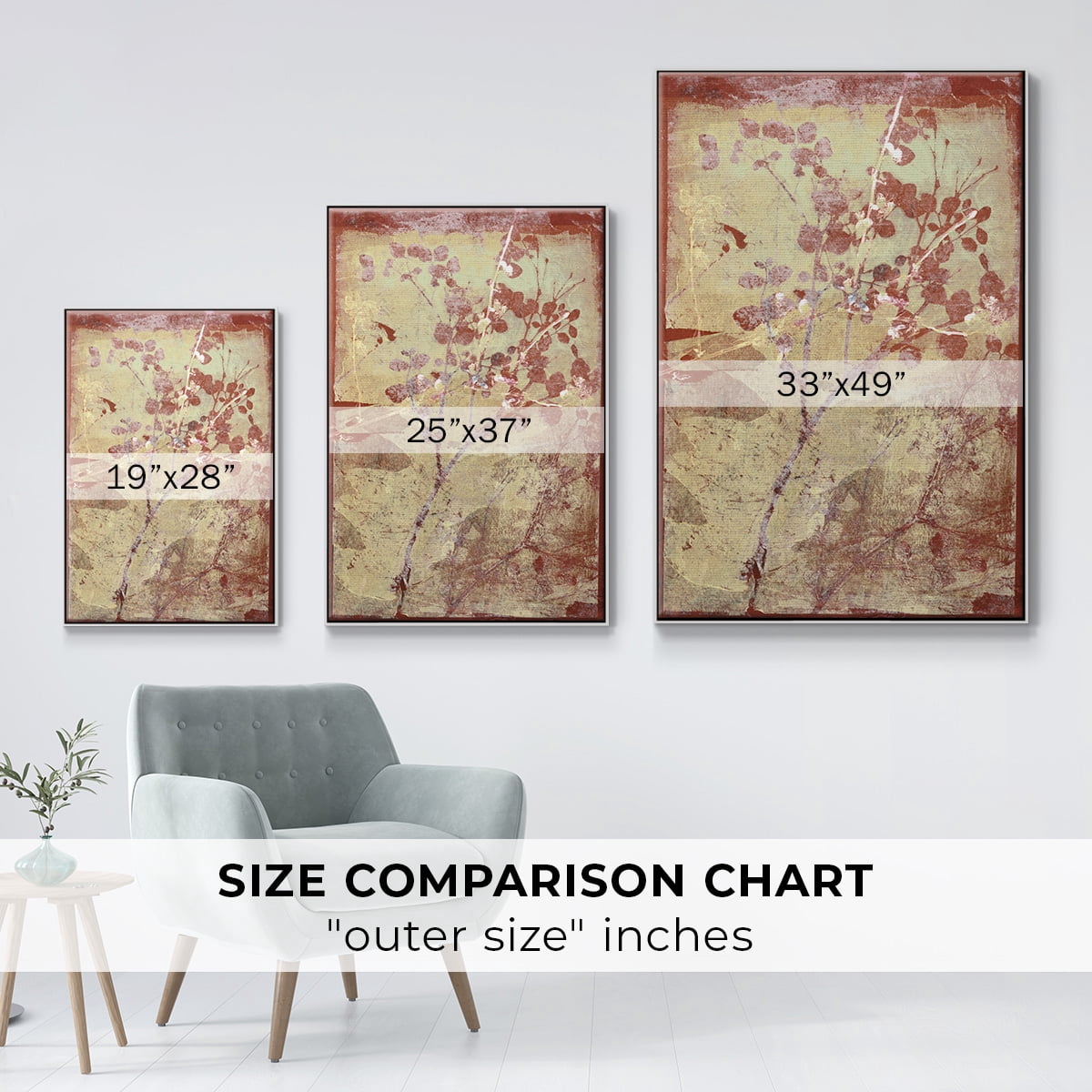 Boundless IV Framed Premium Gallery Wrapped Canvas - Ready to Hang - 17 x 25 - White Floating Frame