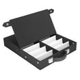 thumbnail image 4 of Caja de exhibición portátil profesional para gafas de sol con 12 rejillas, organizador de almacenamiento, 4 of 14