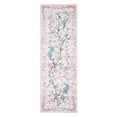 thumbnail image 4 of GlowSol 2'x6' Washable Hallway Runner Rug Floral Peacock Print Rug Non Slip Soft Foldable Runner Rug for Laundry Room, Pink, 4 of 7