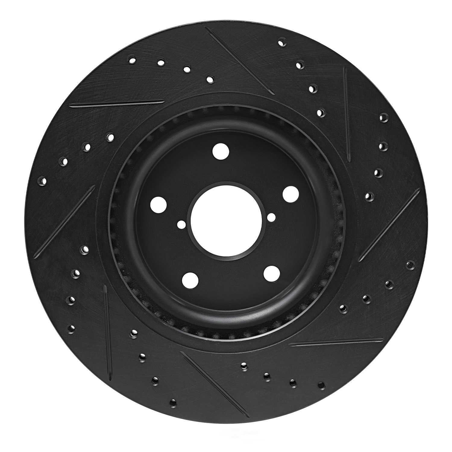 Dynamic Friction Company 633-13049L DFC Brake Rotor - Drilled And Slotted - Black