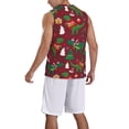 thumbnail image 5 of Rocae Dinosaur Christmas Happy New Year for Men's Basketball Jersey Lightweight and Breathable Athletic Tank Top,Quick-Drying Sports Jersey 3X-Large, 5 of 9