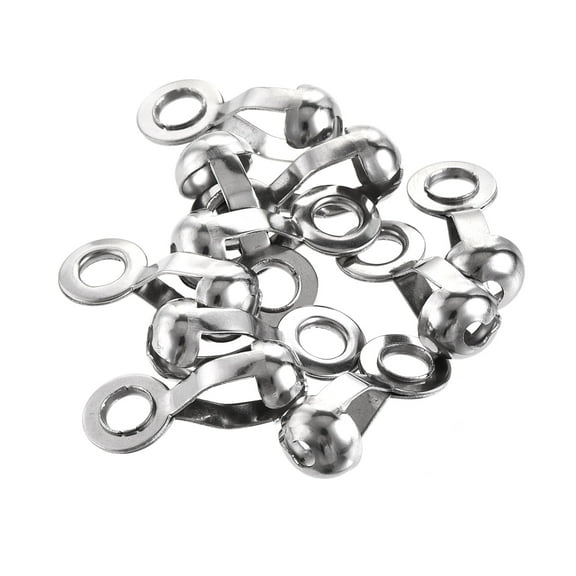 Uxcell 0.32" Pull Loop Ball Chain Connector 304 Stainless Steel Silver Tone 10pcs