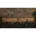 thumbnail image 2 of Claude-Louis Châtelet 24x15 Black Ornate Framed Double Matted Museum Art Print Titled: Illumination of Place Louis-Xv on the Occasion of the Birth of the Dauphin, in October 1781 (, 2 of 5