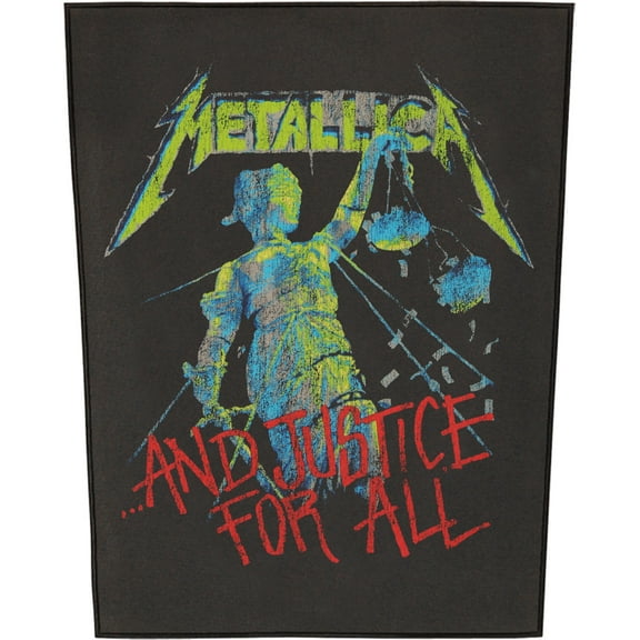 Metallica Men's And Justcie For All Back Patch Black