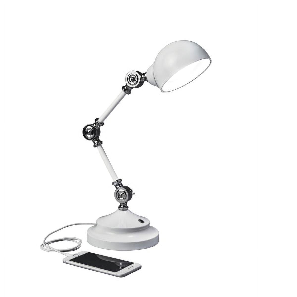OttLite® Wellness Series® Revive LED Desk Lamp, 15-1/2"H, White Shade/White Base