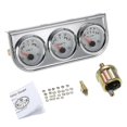 thumbnail image 1 of 52MM Oil Pressure Fahrenheit Water Temperature Gauge Voltmeter Chrome 3 in 1 Gauge Kit Car Motorcycle Meter, 1 of 5