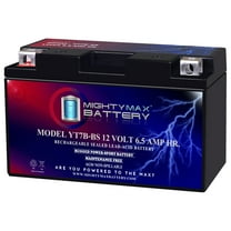 YT7B-BS 12V 6.5AH Replacement Battery Compatible with Yamaha 125 Zuma 125 23-24