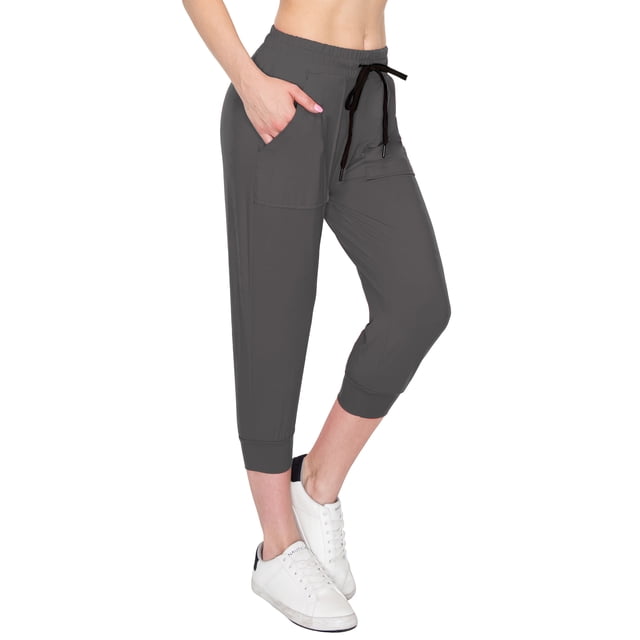 ALWAYS Women's Capri Jogger Lightweight Sweatpants with Pork Chop