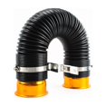 thumbnail image 5 of 3 Inch 76mm Flexible Car Cold Air Intake Hose Filter Tube Telescopic Tube Gold -, 5 of 5