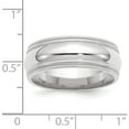 thumbnail image 3 of 10K White Gold 10Kw 8mm Double Milgrain Comfort Fit Band Size 8 Made In United States 1wdmc080-8, 3 of 5