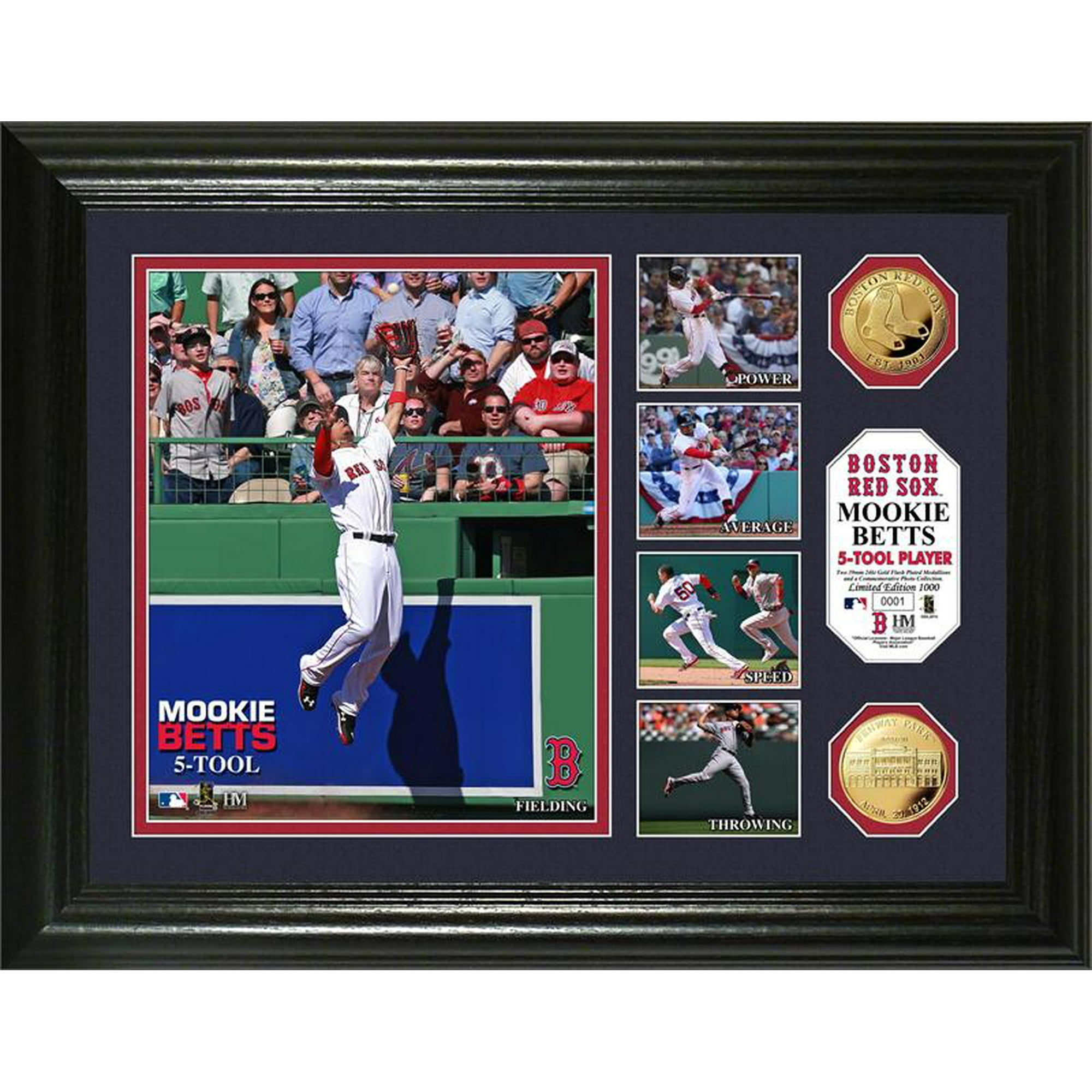 Highland Mint PHOTO8081K Mookie Betts “5-Tool” Highlight Gold Coin