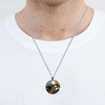 thumbnail image 5 of Toucan Glass Circular Pendant Necklace - Elegant Jewelry for Women, 5 of 5