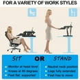 thumbnail image 5 of 38-inch Standing Desk Converter Height Adjustable Sit to Stand Up Workstation, Duals Monitor and Laptop Riser with Wide Keyboard Tray, for Home, School, Company, Black, 5 of 9