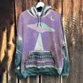 thumbnail image 2 of Tops estampados con capucha Retro para hombres y mujeres, suéter, letras estampadas con sol y luna, Tops desgastados estampados Pompotops gfhjh7259, 2 of 5