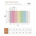 thumbnail image 2 of Rainbow Stripes Bathroom Rug 2'x3', Modern Colorful Cream Striped Aesthetics Low Profile Front Entryway Rug with Tassels, Woven Cotton Washable Kitchen Mat Carpet for Foyer Bedroom Back Door Decor, 2 of 9