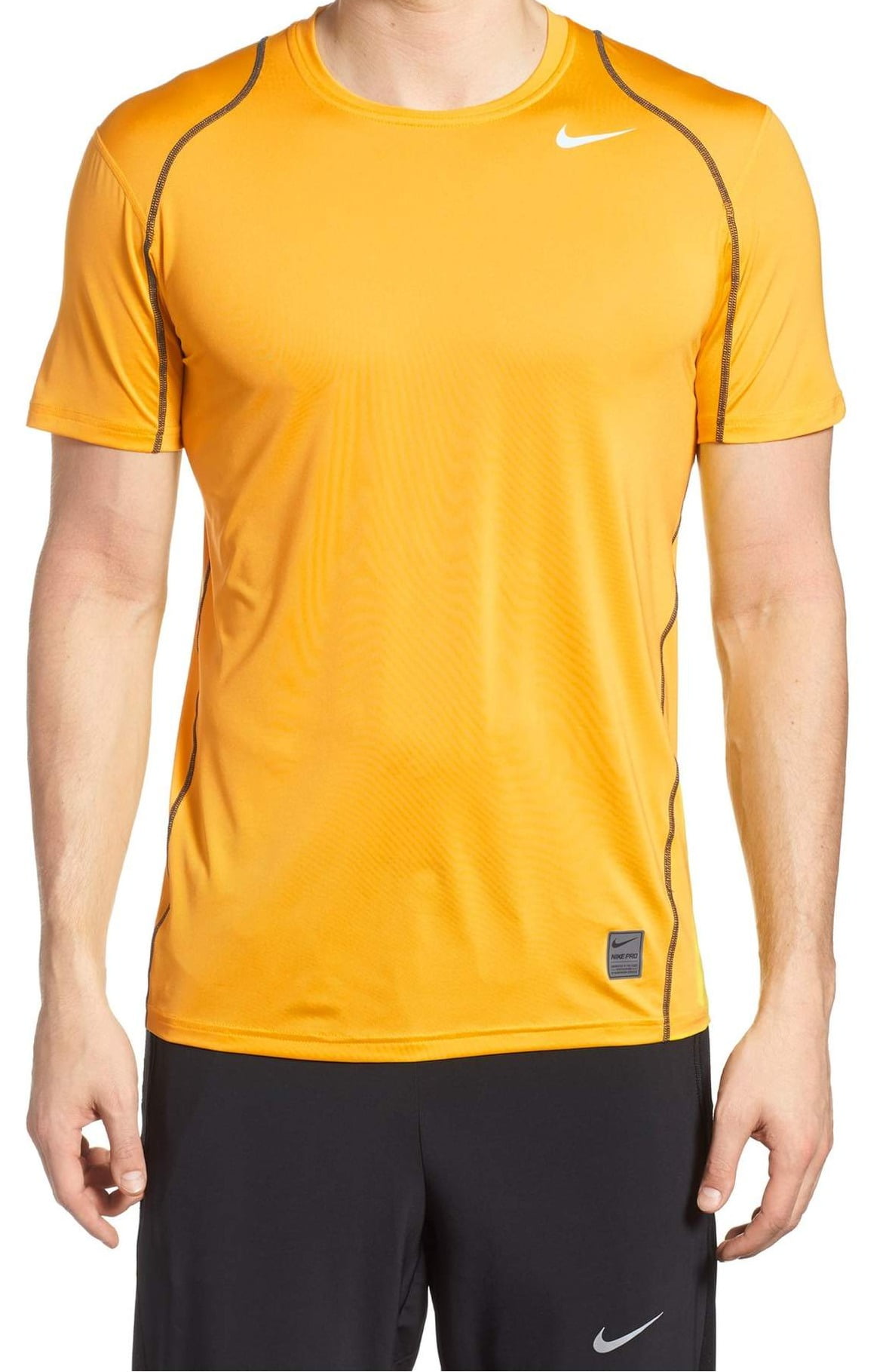 Nike NEW Yellow Men's Size Medium M Fitted DriFit Athletic Shirt