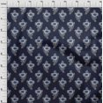 thumbnail image 3 of oneOone Viscose Jersey Fabric Leaves & Floral Block Printed Craft Fabric BTY 60 Inch Wide, 3 of 4