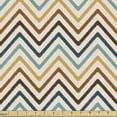 thumbnail image 1 of Chevron Fabric by the Yard, Geometrical Inspired Pattern with Wavy Stripes Zigzags in Tones, Upholstery Fabric for Dining Chairs Home Decor Accents, Multicolor by Ambesonne, 1 of 5