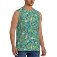 thumbnail image 2 of Bixox Men's Mushrooms and Flowers Printed Shirt Sleeveless Fitness Tank Top-XX-Large, 2 of 7