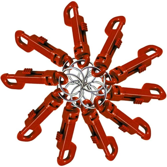 Lucky Line Plastic Key Clip,Plastic,Red,PK25  41570