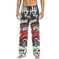 thumbnail image 2 of Christmas Card Snow Mens Cotton Pajama Pant Sleep and Lounge Bottons with Pockets, 2 of 7