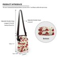 thumbnail image 6 of HELLHERO Mushroom Pattern Crossbody Sling Bags Polyester Lightweight Women Messenger Bag for Outdoor Travel Daily Use, 6 of 7