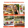 thumbnail image 6 of VEVOR Chilled Condiment Server Caddy, 5 Compartment Ice Cooled Serving Container, Plastic Fruit Garnish Tray Platter with Lid, for Taco Salad Bar Accessories, Party Home Restaurant Supplies, 6 of 9