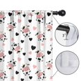 thumbnail image 4 of Blackout Kids Curtains,White Cow Heart Pattern Childrens Insulated Curtains Set Of 2,Bedroom Essentials,Toddler Room Decor 52x63in(132x160cm), 4 of 5