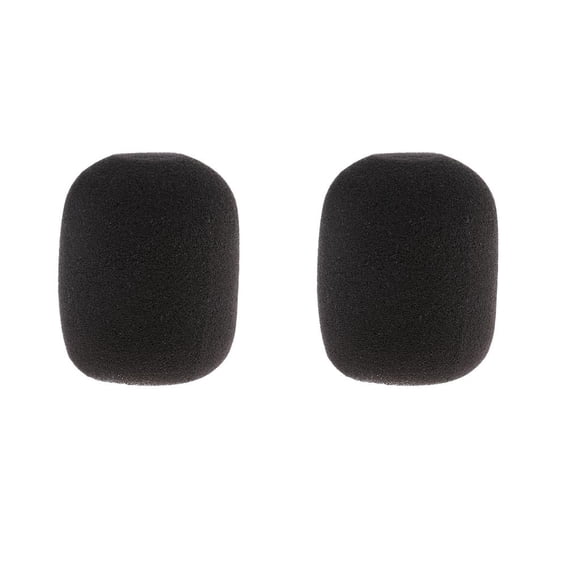 Reemplazo Suave de cubierta Del Micrófono de La Esponja Del Parabrisas Del Parabrisas Del Micrófono Negro 2PC Yuyangstore Cubierta de la esponja del micrófono
