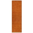 thumbnail image 3 of Rugsotic Carpets Hand Knotted Wool Area Rug 2'6''x12' Orange Contemporary Runner Indoor Rug for Living Room, Bedroom Antimicrobial L00226, 3 of 6