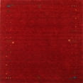 thumbnail image 1 of Ahgly Company Indoor Square Contemporary Brown Red Abstract Area Rugs, 3' Square, 1 of 6