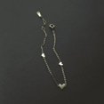 thumbnail image 2 of Pulsera de tres pequeños corazones chapada en oro y plata de ley S925 para mujer, estilo frío, joyería elegante y sencilla, 2 of 5