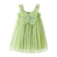 thumbnail image 3 of Cethrio Kids Girls Dresses- Cute Fashion Sleeveless Mesh Casual Girls Summer Dresses Green Size 80, 3 of 7
