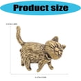thumbnail image 3 of Cats Decors Figurines Brass Statue Cats Decorative Objects for Living Room,Bookshelf,Side Table Decorations, 3 of 8