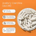 thumbnail image 4 of NaturaLife Labs Acetyl L-Carnitine (ALCAR) 1500 mg per Serving – 100 Capsules – Non-GMO, Gluten-Free, Vegan, 4 of 7